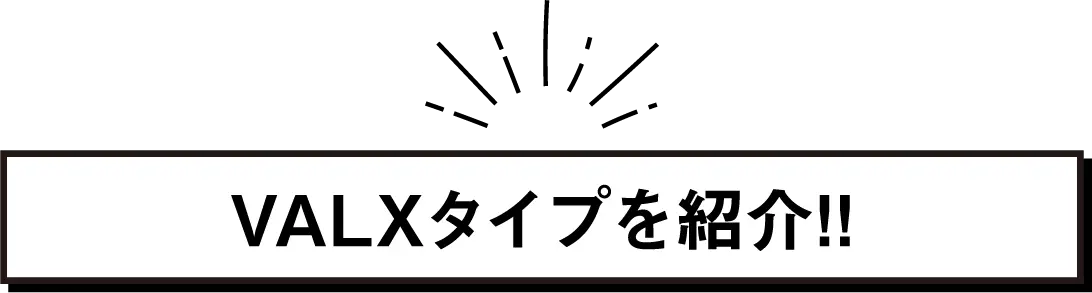 VALXタイプを紹介！