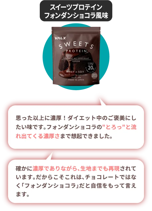 スイーツプロテインフォンダンショコラ風味レビュー