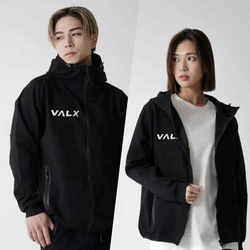 ユニセックス】VALXロゴプリントジップパーカー | プロテイン・サプリ