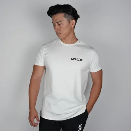 スリムフィットコットンストレッチTシャツ（WH）
