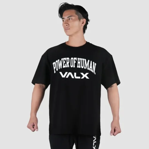 ビッグロゴオーバーサイズコットンストレッチTシャツ（BK）